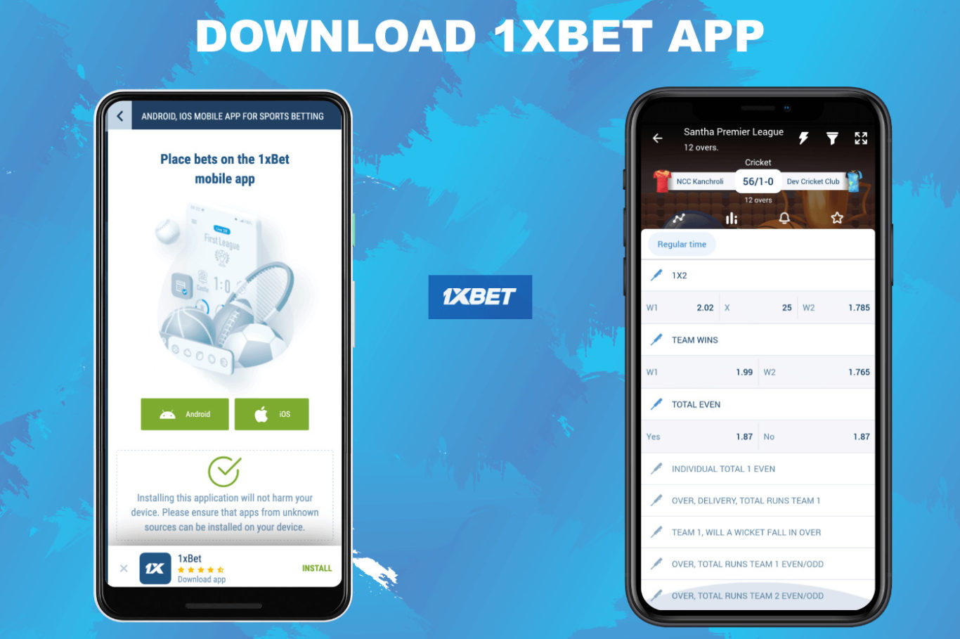 How to 1xBet application download