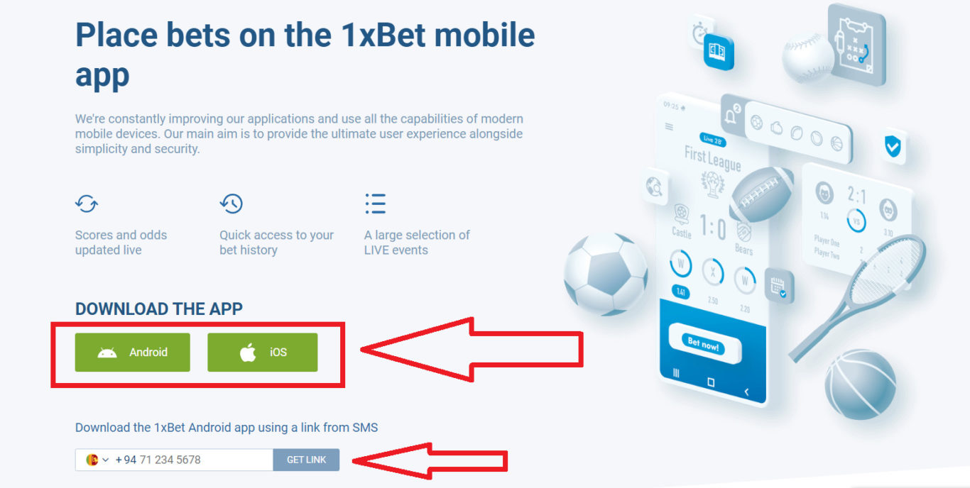 1xBet download in Sri Lanka