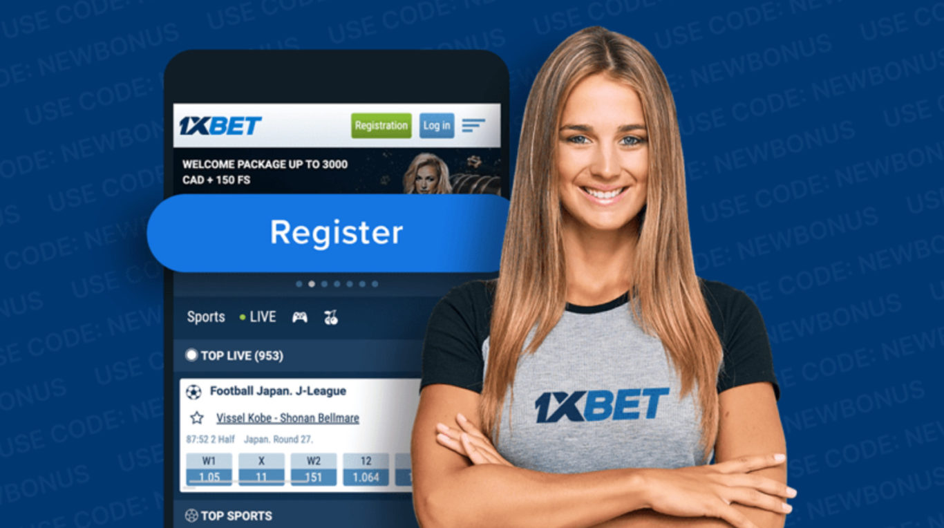 1xBet register new account procedure